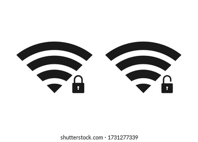 Auflistung von Wireless- und Wifi-Icons Vorlage. Farbeditierbare Vector-Illustrationsfarben 