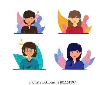 Collection Woman Busines Job Character Illustrations