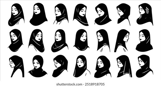 coleção de mulher usando hijab