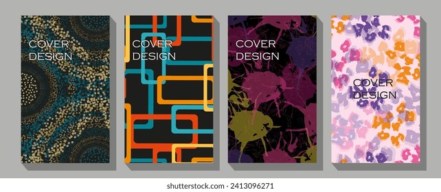 Collection of women in different poses, clothing, line art, organic shapes. Abstract trendy universal artistic background templates.