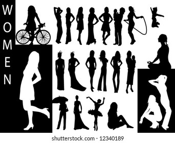 A collection of Women silhouettes - Check out my portfolio for other collections.