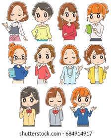 Collection of women of various generations