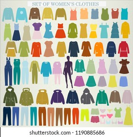 Collection of women's clothing