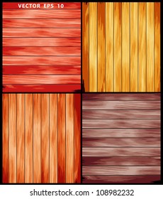 Collection wood background, vector illustration