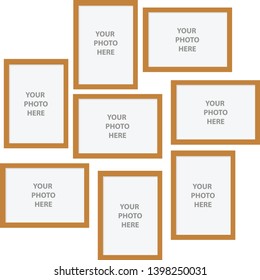 collection of wood frame photo illustration vector 
