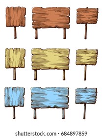Collection of wooden signs