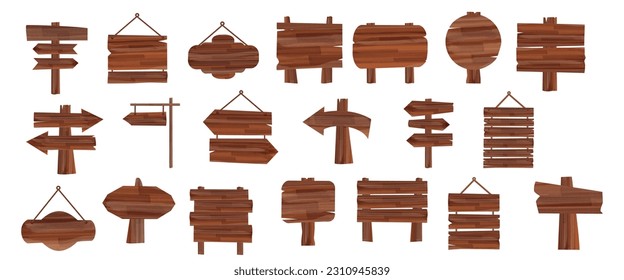 Collection of Wooden Signs with texture