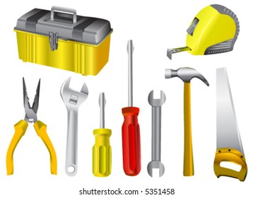 Collection Work Tool Vector Stock Vector (royalty Free) 5351458 