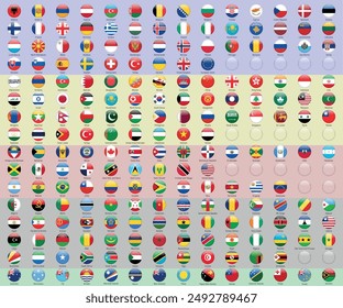 collection of world flags, each labeled with its respective country name. Sort by continents