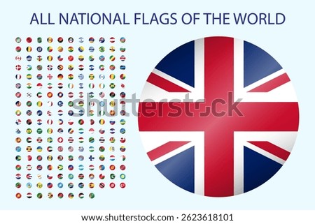 Collection of World Flags With Prominent Union Flag Emphasis