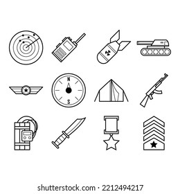 Collection Of World War Icon Vector