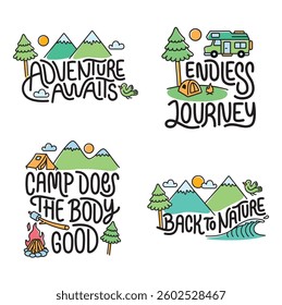 Collection of written phrases, slogans or quotes with adventure elements