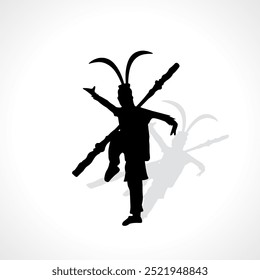 A collection of Wukong silhouettes in motion