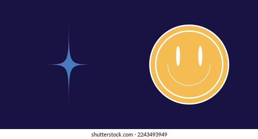 Collection of Y2K elements. Brutalism star and flower shapes. Modern abstract forms. Stars, starburst . Vector illustration