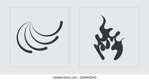 Collection of Y2K elements. Brutalism star and flower shapes. Elements for graphic decoration. Stars, starburst . Vector illustration