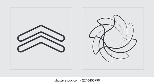 Collection of Y2K elements. Brutalism star and flower shapes. Templates for notes, posters. Isolated on black background. Vector illustration