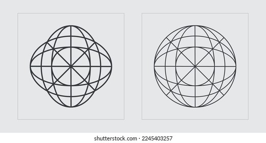 Collection of Y2K elements. Extraordinary Graphic Assets. Cyberpunk elements. Futuristic. Vector illustration