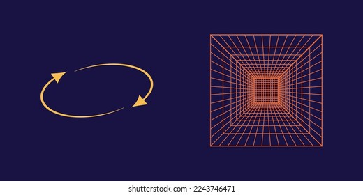 Collection of Y2K elements. Rave psychedelic retro futuristic set. Objects in y2k style. Anti-design. Vector illustration