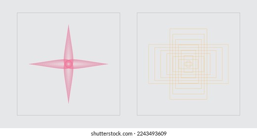 Collection of Y2K elements. Retro futuristic graphic ornaments. Modern abstract forms. Futuristic. Vector illustration