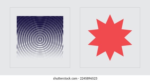 Collection of Y2K elements. Retro futuristic graphic ornaments. Elements for graphic decoration. Anti-design. Vector illustration