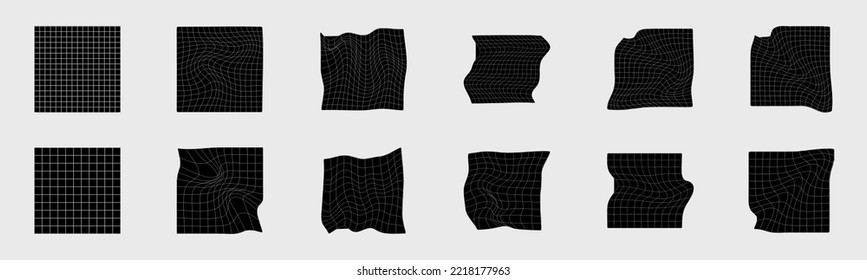 Colección de elementos Y2K. Elementos de diseño geométrico de moda. Resumen de bauhaus y estilo cósmico boho. Conjunto de vectores de elementos gráficos modernos. Ilustración del vector
