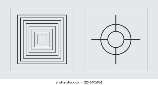 Collection of Y2K elements. Trendy geometric postmodern figures. Flat minimalist icons. Retro Futurist. Vector illustration