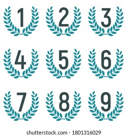 Plantilla de Aniversario de la Colección con el Vector de Hélice Laurel Ilustración EPS10