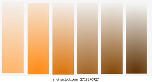 Uma coleção de paletas de cores amarelas. Exemplos de paletas de design em amarelo abstrato.