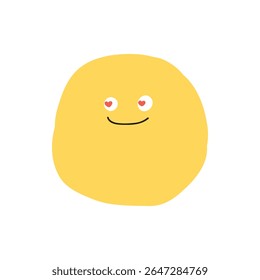 Collection of yellow emoji faces with various expressions: happy, sad, surprised, cool, and loving. Cute and playful emoji designs in a fun style. Hand drawn cute emoticon illustration icon. Vector