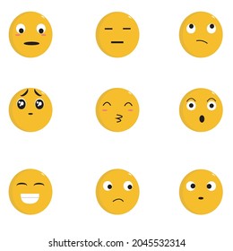 a collection of yellow emoji with various expressions