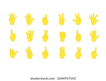 Collection of Yellow Hand Emojis