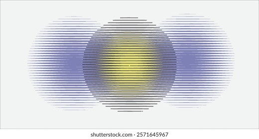 collection of yellow round frames with blue shadow. Round shape border on white background. Geometric line circle design element. Vector illustration.