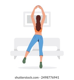 Collection of Yoga Exercise Poses Flat Illustrations

