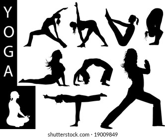 A collection of Yoga silhouettes -Check out my portfolio for other collections.