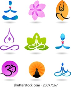 collection of Zen icons - vector illustration