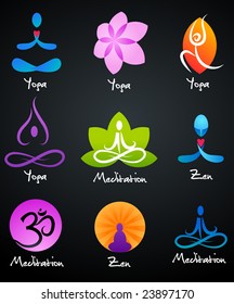 collection of Zen icons - vector illustration