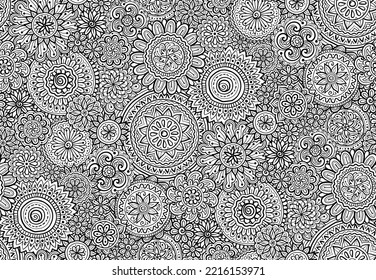 A collection of  zentangle seamless patterns, made from doodle shapes, flowers, and lace lines. Designed easy to use, tileable, and editable great for background, branding, and print project.