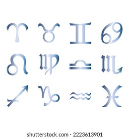 collection of zodiac icon vector