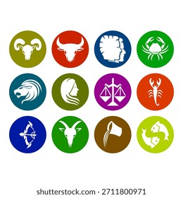collection of zodiac icon vector