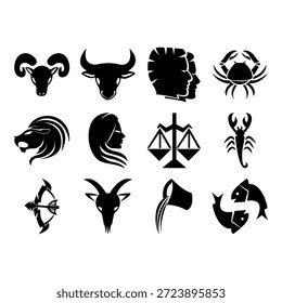 colección del Vector del ícono del zodiaco