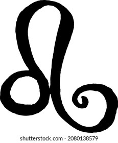 Collection of zodiac signs, hand drawn with ink brush. Vector graphics set.