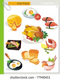 COLLECTION_1 Vector Food Icons. Abstract web symbols.