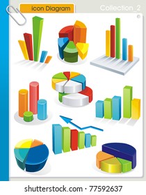 COLLECTION_2 Vector graphic business diagram on white background. Set of abstract business and industry web symbols.