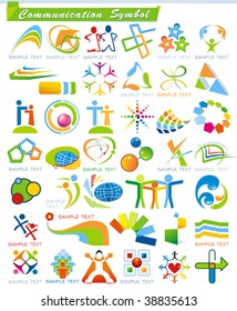 COLLECTION_4 of abstract Communication Symbols, vector business web icons. Set of colorful trade marks for your company or site