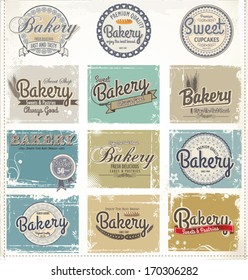 Collections of bakery design elements