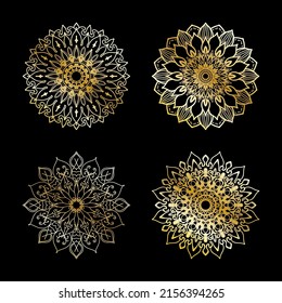 Collections Circular pattern in the form of a mandala for Henna, Mehndi, tattoos. Coloring book page.