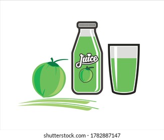 A collections of coconut juice icon / vector image.