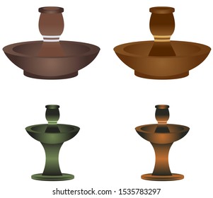 Collections of colorful candle holders for different occasions. Happy birthday Merry christmas happy new year. Vector illustration