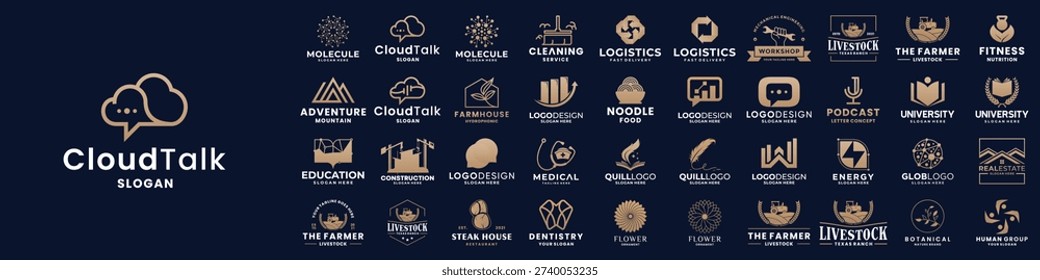 Collections of company logo design template.