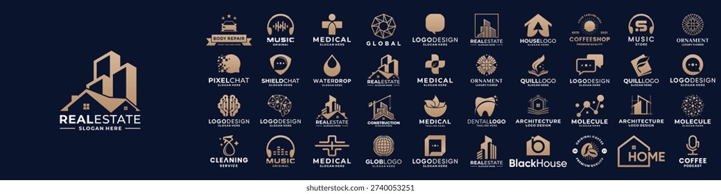 Collections of company logo design template.
